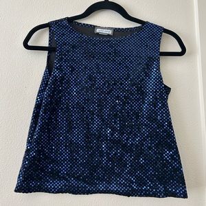 Vintage sparkly blue top
